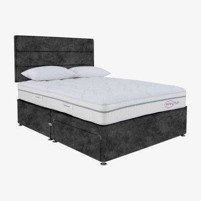 Furniture Village Sleepeezee - Memory Touch Ortho Divan Set with 4 Drawers - King Size - Daytona Coal