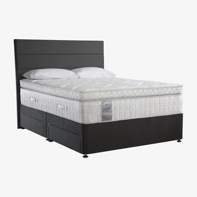 Furniture Village Sealy - Latex Box Top 2800 Divan Set - King Size - Grey