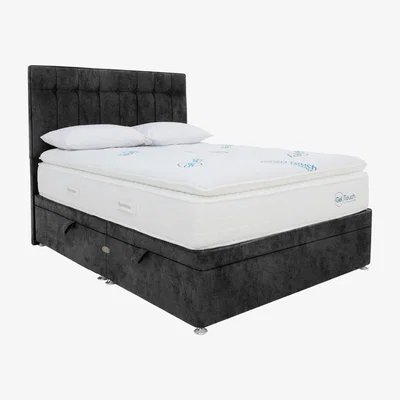 Furniture Village Sleepeezee - Geltouch Advanced 7500 Side-Lift Ottoman Divan Set - King Size