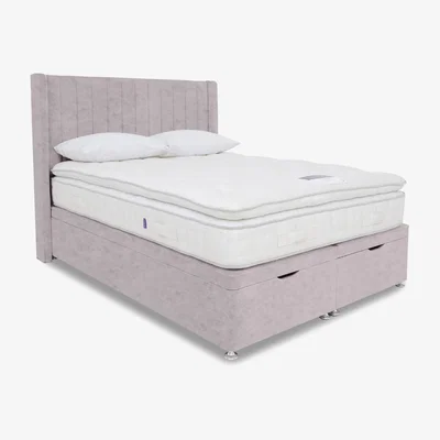 Furniture Village Harrison Spinks - Yorkshire 10K Ottoman Medium Divan Set - King Size - Opal Dusk