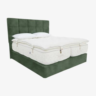 Furniture Village Harrison Spinks - Yorkshire 30,000 Divan Set with Zip and Link Mattress with Mattress Topper - King Size - Green