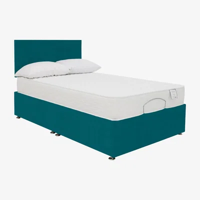 Furniture Village Sleep Story - Sleep Cool Adjustable Divan Set - King Size - Teal