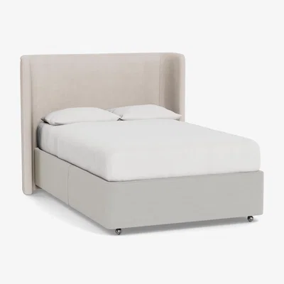 Heal's Heal's Deep Divan King No Drawers Capelo LinenCotton Sea Salt - Heal's UK Bedroom Furniture