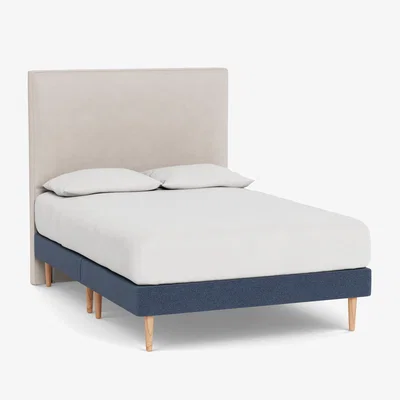 Heal's Heal's Shallow Divan King Boucle Indigo Dark Solid Wood - Heal's UK Bedroom Furniture