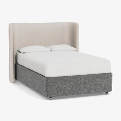 Heal's Heal's Deep Divan King Melton Wool Shale None - Heal's UK Bedroom Furniture