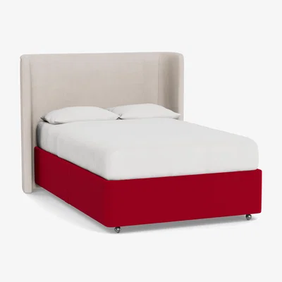 Heal's Heal's Deep Divan King No Drawers Melton Wool Red Oxide - Heal's UK Bedroom Furniture