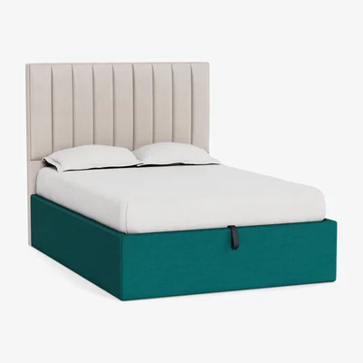 Heal's Heal's Storage Divan King Brushed Cotton Pine Natural Feet - Heal's UK Bedroom Furniture