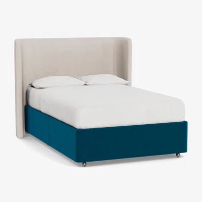 Heal's Heal's Deep Divan King No Drawers Velvet Teal - Heal's UK Bedroom Furniture