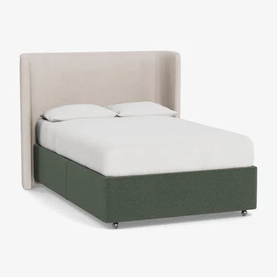 Heal's Heal's Deep Divan King Boucle Fern None - Heal's UK Bedroom Furniture