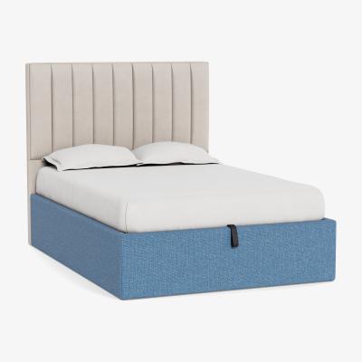 Heal's Heal's Storage Divan King Tejo Recycled Cobalt Natural Feet - Heal's UK Bedroom Furniture