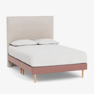 Heal's Heal's Shallow Divan King Smart Luxe Velvet Dusky Pink Light Stem