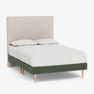 Heal's Heal's Shallow Divan King Boucle Fern Light Stem - Heal's UK Bedroom Furniture
