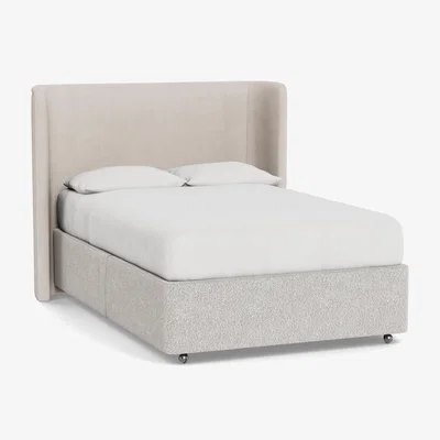 Heal's Heal's Deep Divan King Chunky Boucle Ecru None - Heal's UK Bedroom Furniture