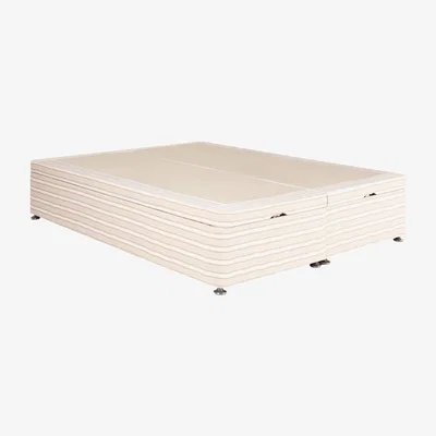 OKA OKA, King Divan Base With Storage - Natural, Divan Beds, Cotton/Wood