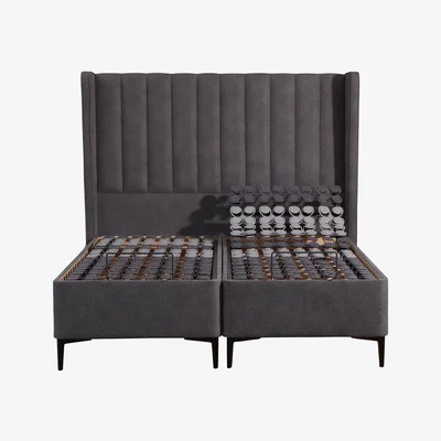 Downtown Tempur Suffolk Slim Disc Adjustable Divan Base - King - 150cm x 200cm - Velvet Olive