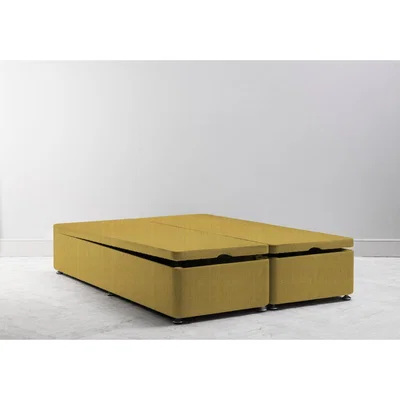 Perch and Parrow Desmond 5' King Size Storage Divan in Dandelion