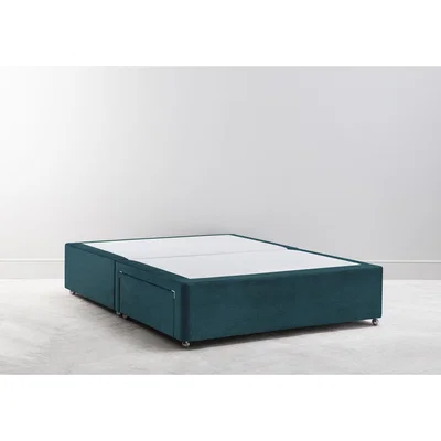 Perch and Parrow Cook 6' Super King Size Divan in Spanish Blue