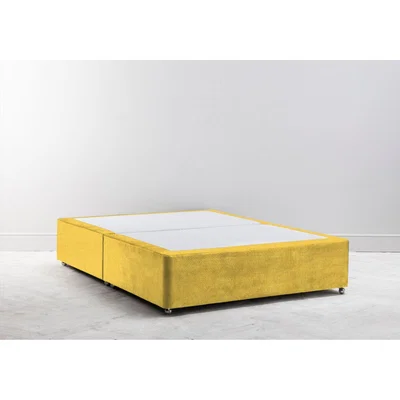 Perch and Parrow Buxton 5' King Size Bed Base in Summer Buttercup