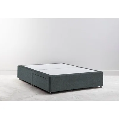 Perch and Parrow Cook 5' King Size Divan in Harbour Porpoise