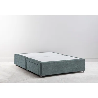 Perch and Parrow Cook 5' King Size Divan in Caspian Blue