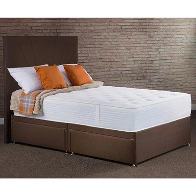 The Range Totnes Divan Bed Set With Drawers and Mattress - Chocolate / Kingsize / 2