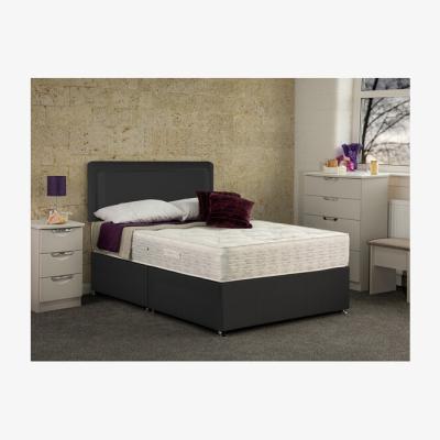 The Range Tamar Non Storage Divan Base Bed With Mattress - Black / Kingsize