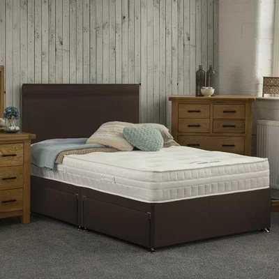 The Range Yealm Divan Drawer Bed With Mattress - Brown / 2 / Kingsize