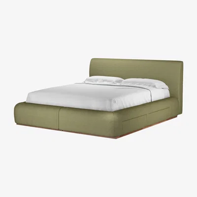 Sofa.com Sunday King Divan Base in Lichen Heathland Weave - sofa.com