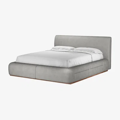 Sofa.com Sunday King Divan Base in Mushroom Heathland Weave - sofa.com