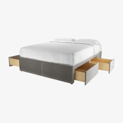 Sofa.com King Divan Base in Squirrel Cotton Matt Velvet - sofa.com