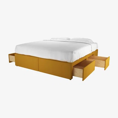 Sofa.com Super King Divan Base in Mango Brushed Linen Cotton - sofa.com
