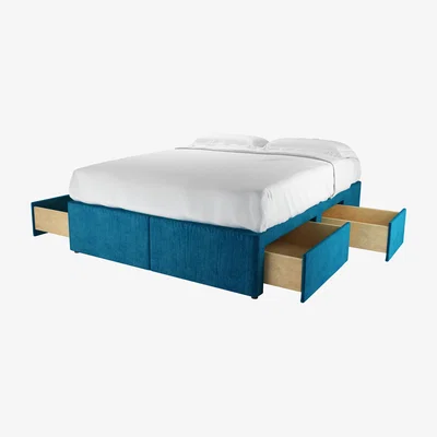 Sofa.com King Divan Base in Scuba Smart Velvet - sofa.com