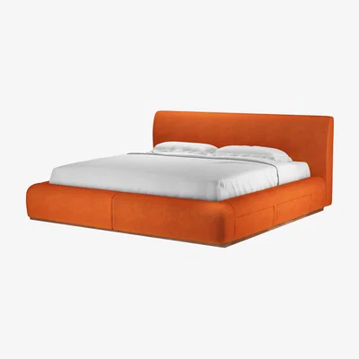 Sofa.com Sunday Super King Divan Bed in Paprika Smart Velvet - sofa.com