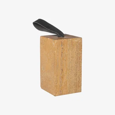 Amara Retreat - Cube Marble Doorstop - Natural
