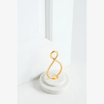 Anthropologie Haven Marble & Brass Doorstop
