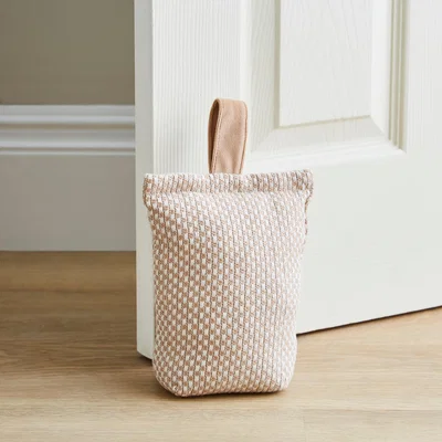 Dunelm Checkerboard Natural Doorstop