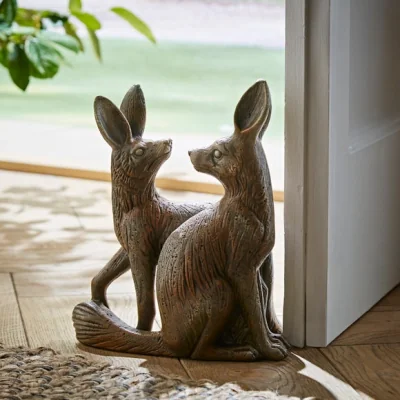 Dunelm Hare Door Stopper Antique Brass