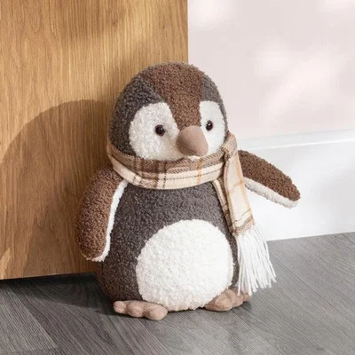 Dunelm Penguin Boucle Warm Grey Doorstop