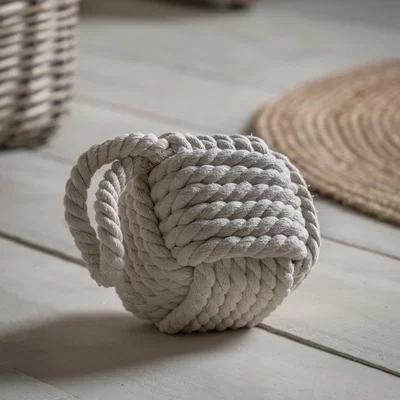 Dunelm Knotted Rope Doorstop White