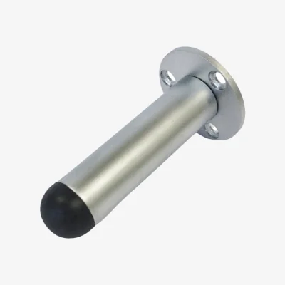 Dunelm Door Stop Projection Flanged Satin Nickel Silver