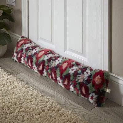 Dunelm Carved Floral Fur Draught Excluder