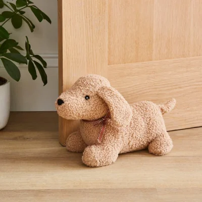 Dunelm Sandy the Sausage Dog Boucle Doorstop