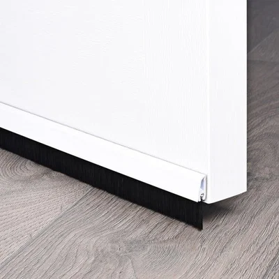 Dunelm Stormguard Concealed Fixed Bottom White Door Brush Strip