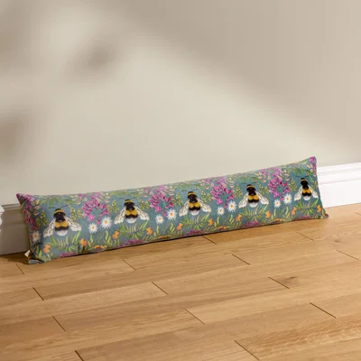Dunelm House of Bloom Zinnia Bee Blue Draught Excluder