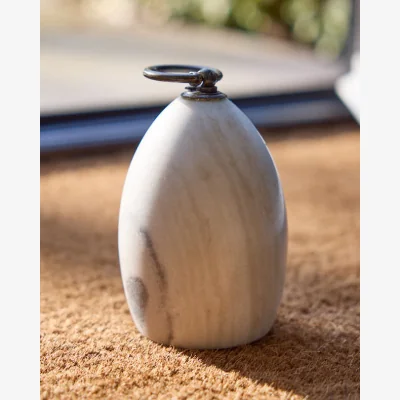 Dibor White Marble Door Stop
