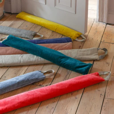 Graham & Green Blush Pink Velvet Draught Excluder