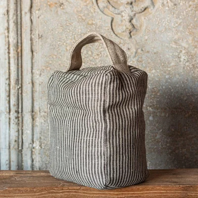 Graham & Green Striped Linen Door Stop