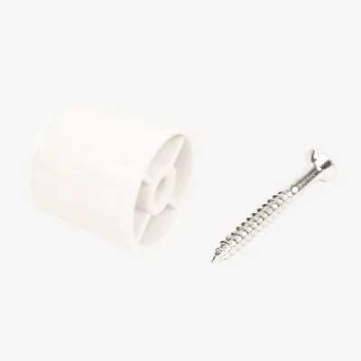Homebase Concealed Door Stop - White - 2 Pack