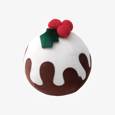 Homebase Velvet Christmas Pudding Doorstop