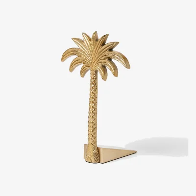 Oliver Bonas Palm Tree Gold Metal Door Stop